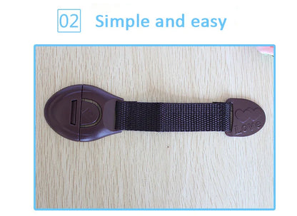 Baby Safety Cabinet Lock Baby Safety Protection Drawer Webbing Safety Lock Baby Anti-pinch Hand Cloth With Child Safety Hook