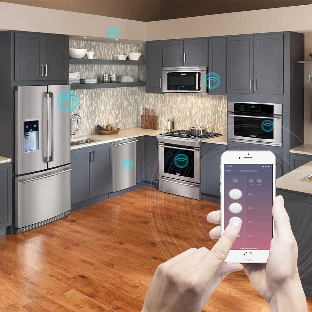 Smart Power Strip WIFI  Universal with 5V3.1A Alexa Googlehome Bluetooth Control Multi Plug 6AC 4USB Voice Contro UK/EU/US/AU