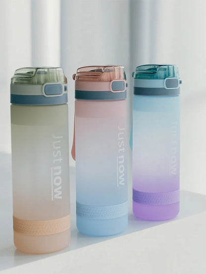 500ml/600ml New Fashion Water Bottle With Straw BPA Free Portable Outdoor Sport Cute Drinking Plastic Bottles Eco-Friendly