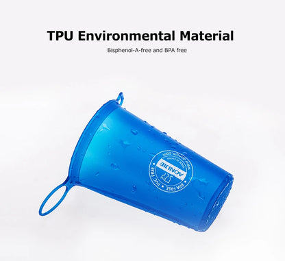 AONIJIE Soft Flask Water Bottle Folding Collapsible Water Bags TPU Free For Running Hydration Pack Waist Bags SD09/10 250/500ml