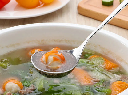 Korean Stainless Steel Thickening Spoon Creative Long Handle Hotel Hot Pot Spoon  Soup Ladle Home Kitchen Essential Tools h2