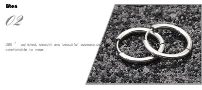 Hoop Earrings Women Gold /Rose Gold/Black Color Round Circle Earring Ear Ring Clip Earrings aretes Mujer