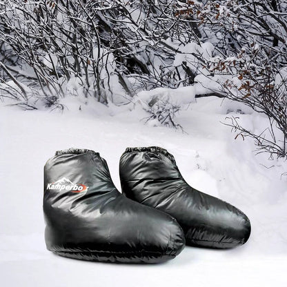 Kamperbox Down Slippers Down Socks Camping Down Booties for Sleeping Bag Camping  Down Socks AQ3