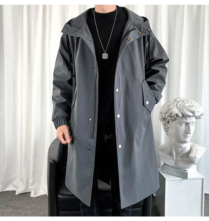 Men's Autumn New Hooded Jacket Korean Streetwear Oversize Coats Korean Streetwear Fashion Male Clothing Hip Hop Loose Jackets