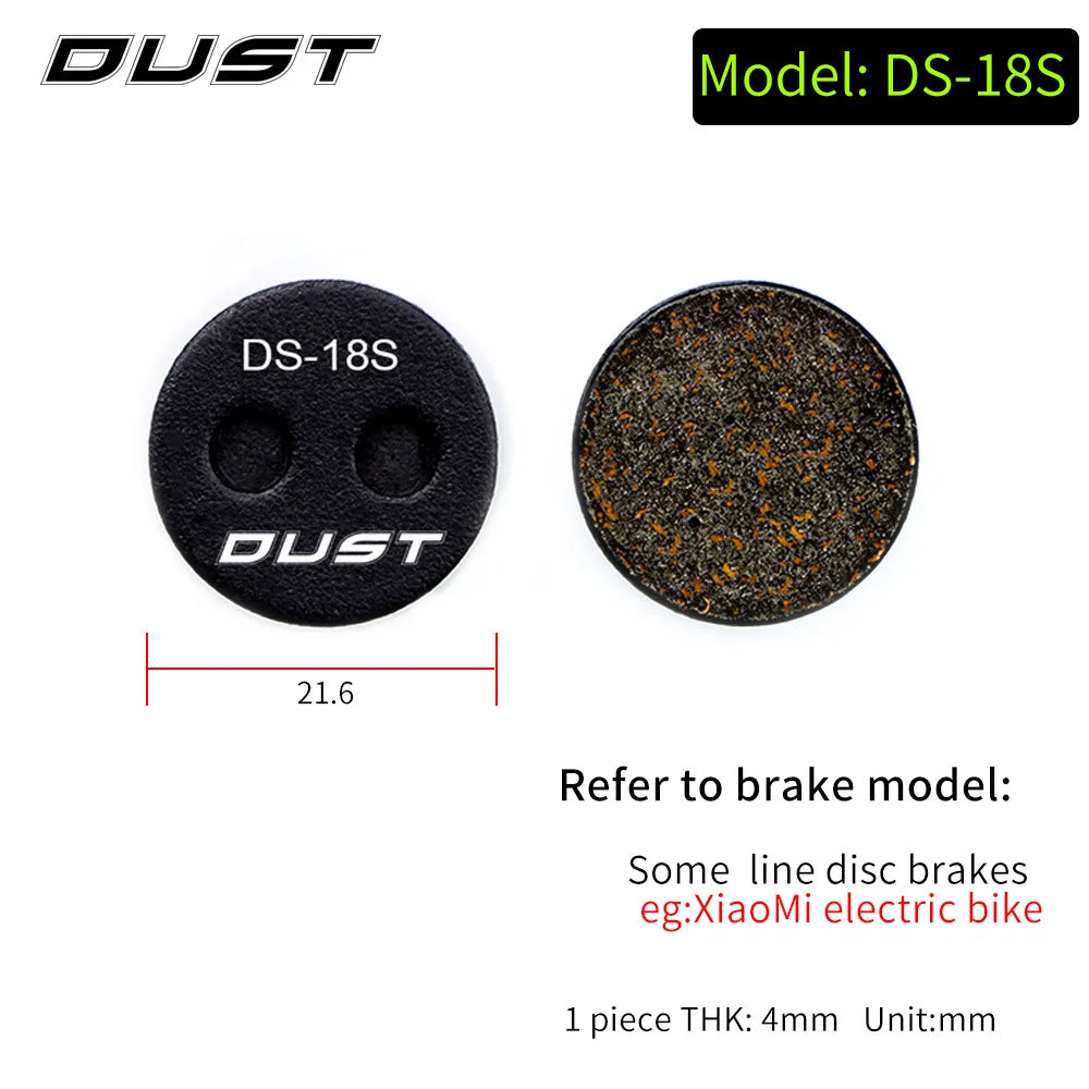 DUST 1Pair Semi-Metal Bicycle Hydraulic Disc Brake Pads MTB Mountain Bike Parts for SHIMANO XT XTR M315 SRAM Avid BB5 BB7 E1 E3