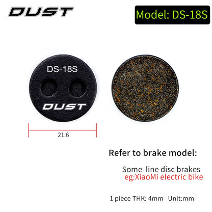 DUST 1Pair Semi-Metal Bicycle Hydraulic Disc Brake Pads MTB Mountain Bike Parts for SHIMANO XT XTR M315 SRAM Avid BB5 BB7 E1 E3