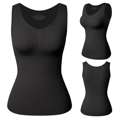 Shapewear for Plus Size Women Tummy Control Shapewear Built-in Bra Shaping Tank Tops Slimming Body Shaper Compression Underwear
