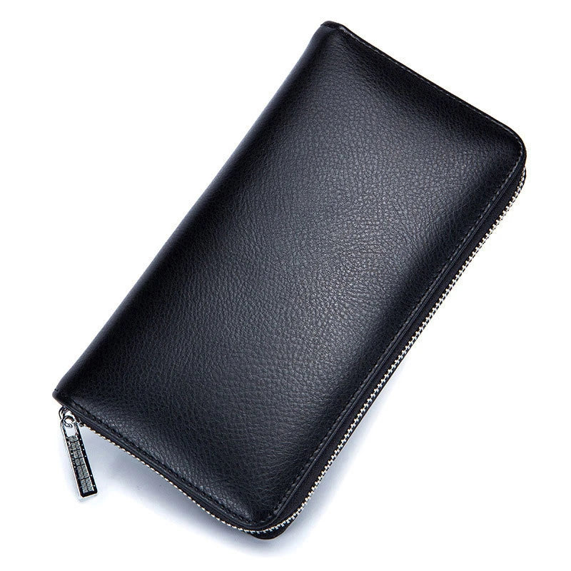 Women RFID Blocking Wallet Genuine Leather Anti Theft 36 Card Holders Women Wallets With Phone Case Clutch Bags Coin Purse Girl