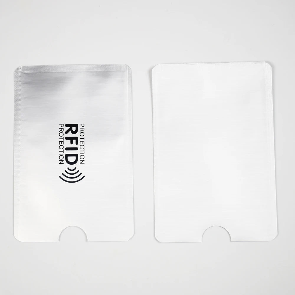 100Pcs/Lot RFID Blocking Sleeves Anti Scan Aluminum Case Pouch Holder Wallet Security for Credit Card Passport