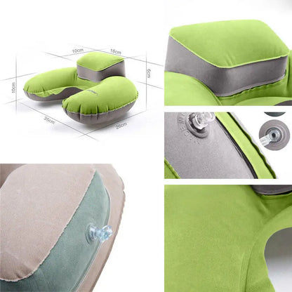 Hot Inflatable Travel Neck Pillow Soft Air U Shaped Car Head Rest Support for Travel Office Nap Head Rest Cushion Neck Pillow
