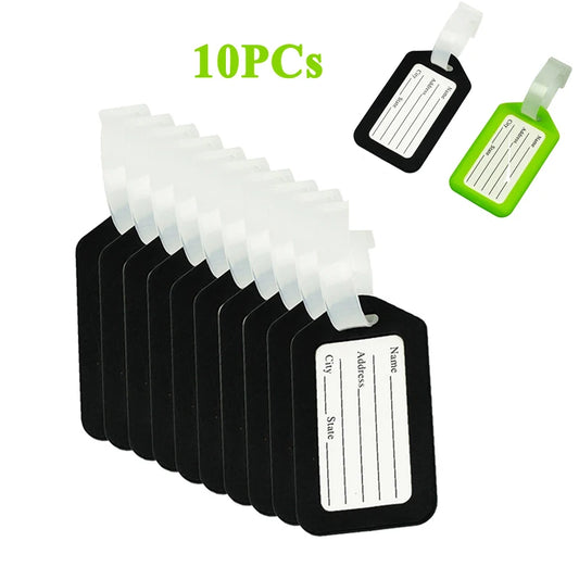 10pcs Luggage Tags Suitcase Label Bag Travel Accessories