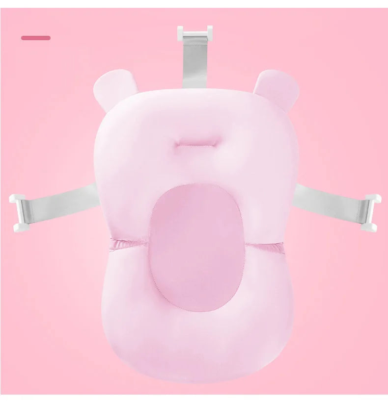 Baby Shower Bath Tub Pad Non-Slip Bathtub Mat Newborn Safety Security Bath Support Cushion Animal Soft Pillow Care Accessories