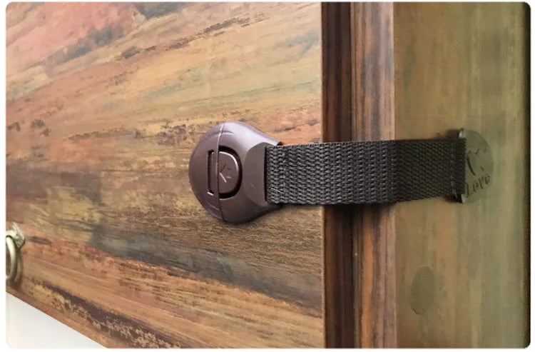 Baby Safety Cabinet Lock Baby Safety Protection Drawer Webbing Safety Lock Baby Anti-pinch Hand Cloth With Child Safety Hook