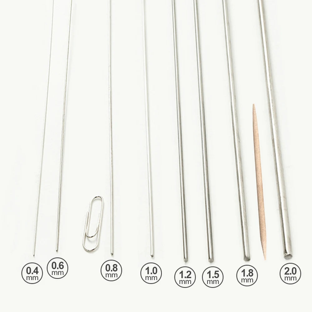 20PCS 50CM Stainless Steel Spring Wire Hard Wire Full Hard Wire Straight Wire 0.2-3MM Spring Steel Wire