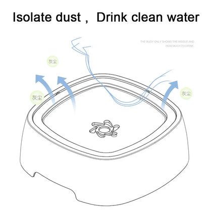Dog Drinking Water Bowl Floating Non-Wetting Mouth Cat Bowl Without Spill Drinking Water Dispenser Plastic Anti-Over Dog Bowl
