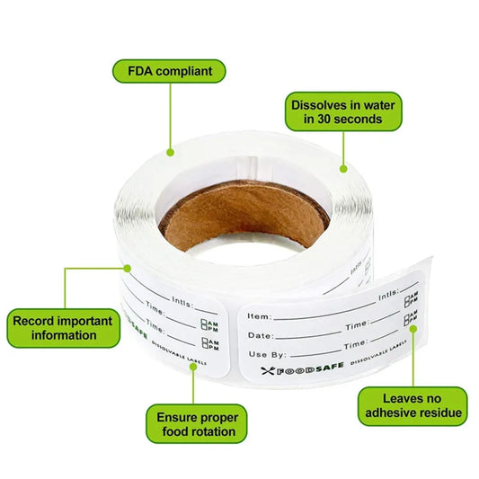 300/pcs Food Storage Labels Adhesive Removable Food Labels Food Storage Freezer Sticker for Home Restaurant Food Date