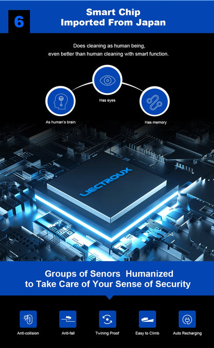 Robot Vacuum Cleaner LIECTROUX/LILIN C30B ,Map Navigation with Memory,Wifi APP Control,6000pa Suction,Smart Electric Water Tank