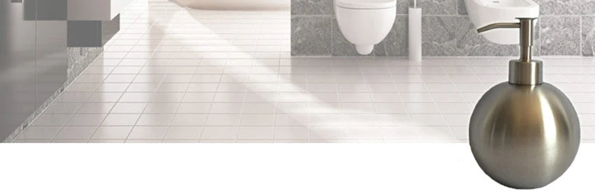 Stainless Steel Round Empty Lotion Soap Dispenser Bottle, 500ml Soap Dispenser Great for Essential Oils, Lotions, Liquid Soaps