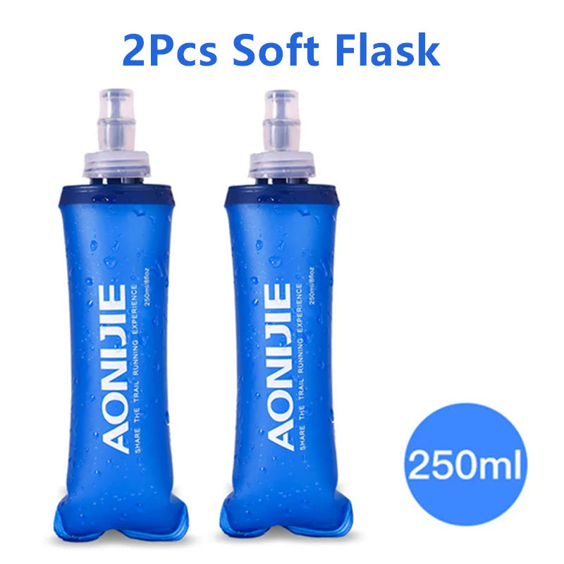 AONIJIE Soft Flask Water Bottle Folding Collapsible Water Bags TPU Free For Running Hydration Pack Waist Bags SD09/10 250/500ml