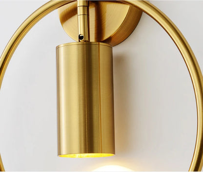 Decorative Modern Wall Lamp with Glass Shade Bedside Bedroom Loft Design Up Down Iron Led Wall Lights Gold for Home Mirror E27