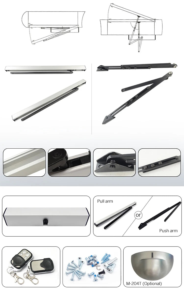 Automatic Closer Door Smart Electric Glass Door Wooden Door Swing Door  Operator Automatic Door Open Closed System