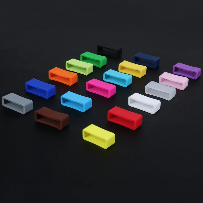 2PCS Watch Accessories Silicone Bezel Ring Watch Loop For Rubber Strap Loop Rubber Band Buckle With Ring Withings Loop
