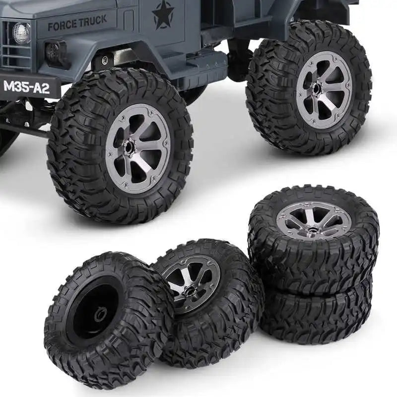 4Pcs 1:16 Crawler Tires Rubber Anti-skid Tyres RC Accessory Remote Control Militaty Car Part