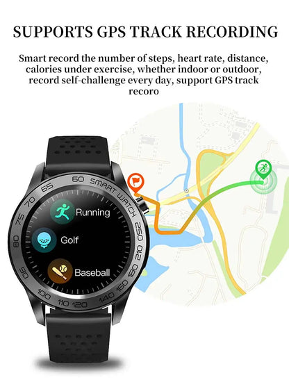 LIGE GPS Sport Track Recording Men Steel Band Smart Watch Body Temperature Activity Sport Fitness SmartWatches  Men Waterproof