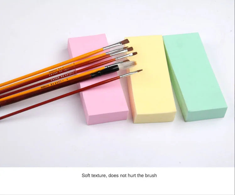 3 pcs Art supplies gouache watercolor sponge absorbent sponge brush Strong water absorption pigment sponge Mixed color send
