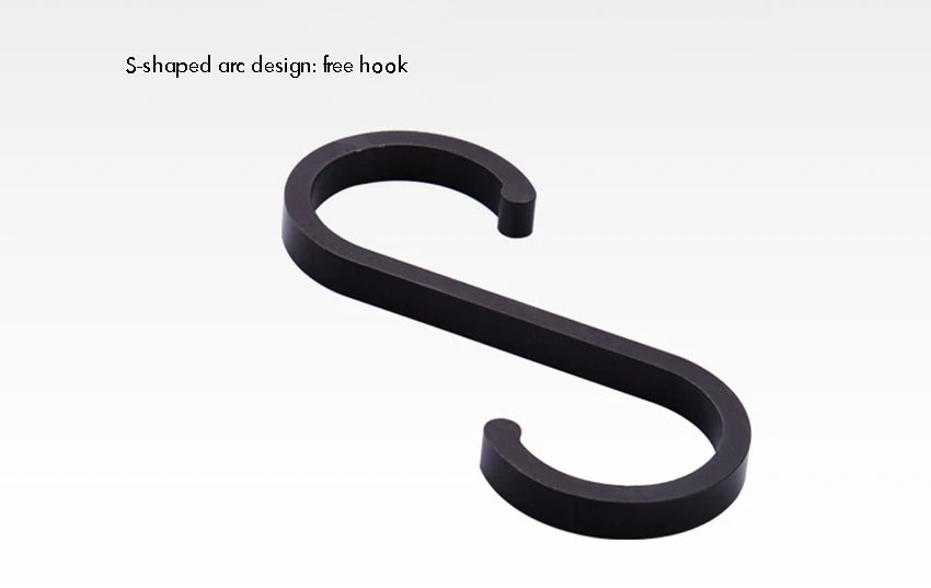 S Hook,  Aluminum S Shaped Hooks for Kitchen, Bathroom, Heavy Duty Hanger Hooks for Hanging Pots, Pans, Plants, Towels
