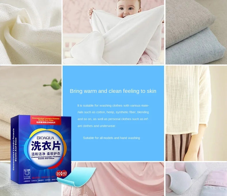 40-120Pcs Efficient Detergent New Fragrance Formula Strong Deep Cleaning Detergent Easy Dissolve Laundry Soap Tablets