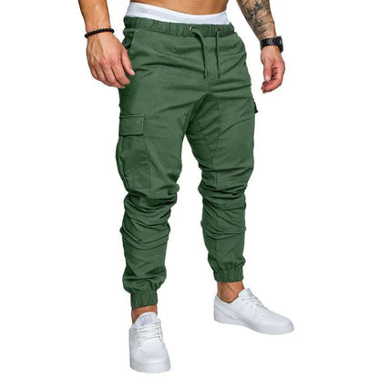 Autumn Men Pants Hip Hop Harem Joggers Pants 2025 New Male Trousers Mens Joggers Solid Multi-pocket Pants Sweatpants M-5XL