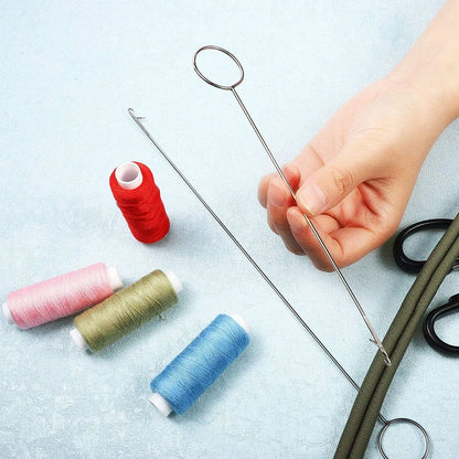 Sewing Loop Turner Hook with Latch Stainless Steel Loop Turner Hook 2 Sizes Loop Turner Tool for Fabric Strips Accessories