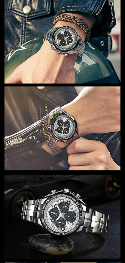 Relogio Masculino WWOOR Mens Watches 2024 Top Brand Luxury Wrist Watches For Men Gold Big Golden Male Chronograph Wristwatch Man