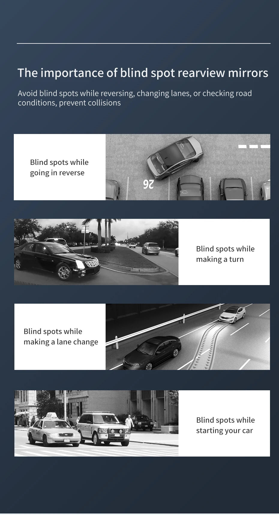 Baseus 2pcs Car Rear View Mirror Full Vision 360 Degree Wide Anger Parking Assitant Waterproof Auto Rearview Blind Spot Mirror