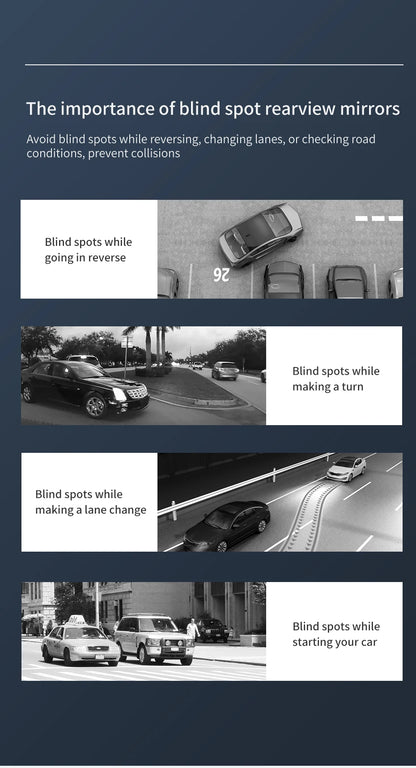 Baseus 2pcs Car Rear View Mirror Full Vision 360 Degree Wide Anger Parking Assitant Waterproof Auto Rearview Blind Spot Mirror