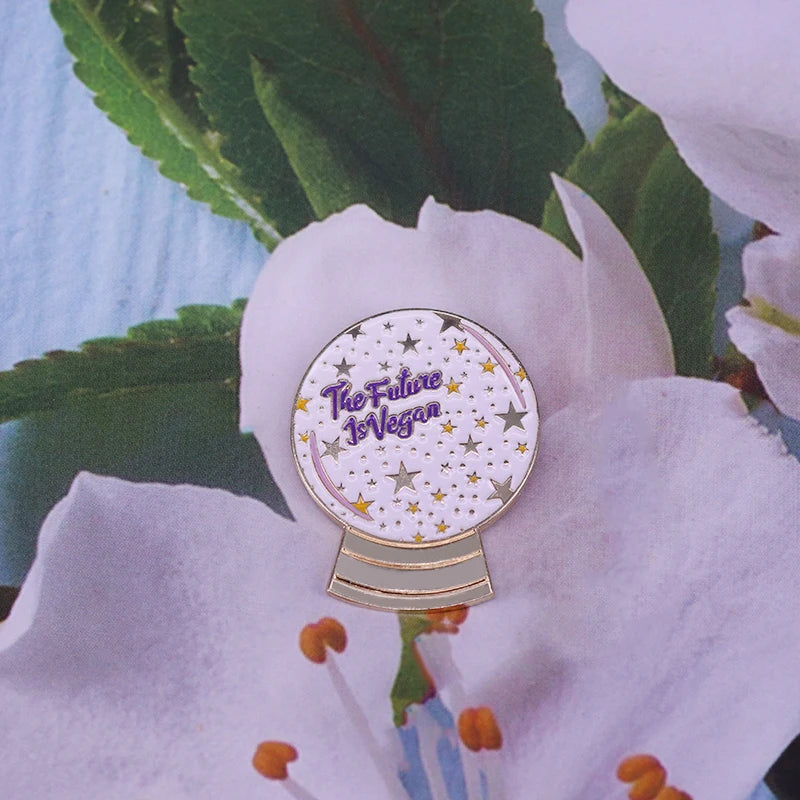 Vegan Enamel Pin Hamburger Broccoli Carrot Pussy Vegetarian Vegetables Badge Cartoon Brooch