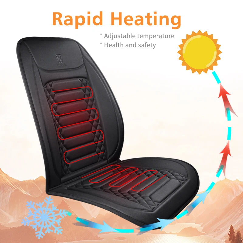 12-24v Heated Car Seat Cover 30' Fast Car Seat Heater Cloth/Flannel Heated Cars Seat Protector 25W Seat Heating Cover Car Seat