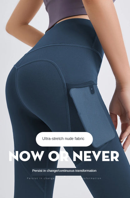 2024 Yoga Pants With Pocket Women Leggings For Fitness Nylon High Waist Long Pants Women Hip Push UP Tights Women Gym Clothing