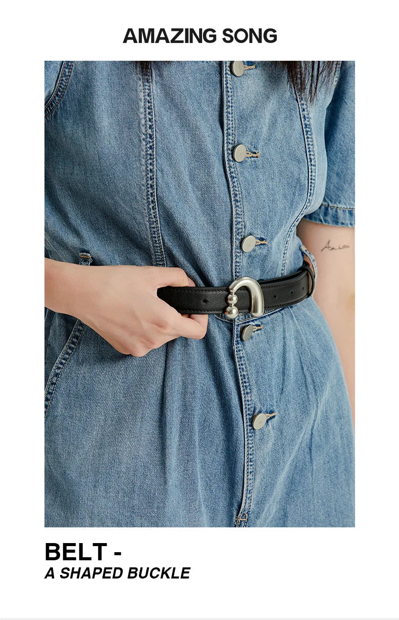 Amazing Song Metal Nail Buckle Belt Shirt Belt Women’s Belt Jean Waist Dress Belt Studs Belt Accessories