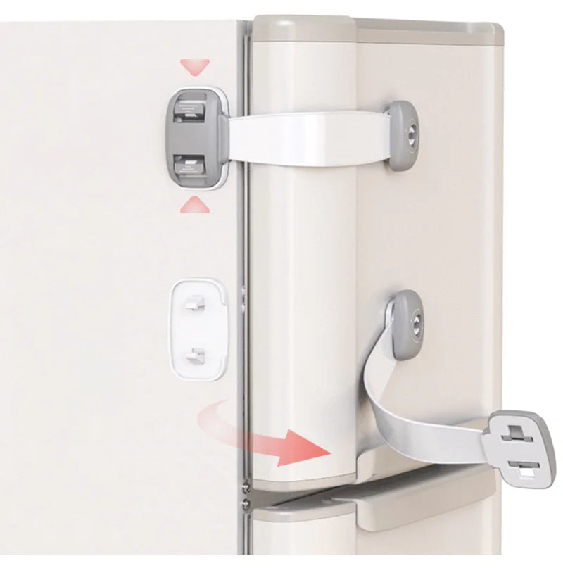 1/4 PCS Baby Safety Drawer Door Lock Multi-Function Child Protection Anti-Pinch Cabinet Refrigerator Safety Buckle Plastic