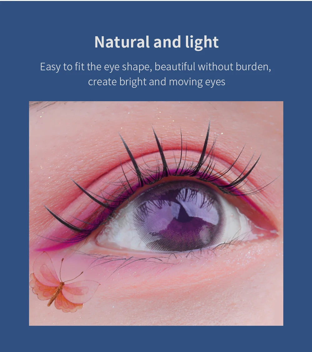 GLAMLASH A/M Natural Cluster Fishtail Type Dovetail Eyelash Extension Premade Volume False Grafted Thick Spikes Lash Soft Makeup