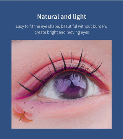 GLAMLASH A/M Natural Cluster Fishtail Type Dovetail Eyelash Extension Premade Volume False Grafted Thick Spikes Lash Soft Makeup