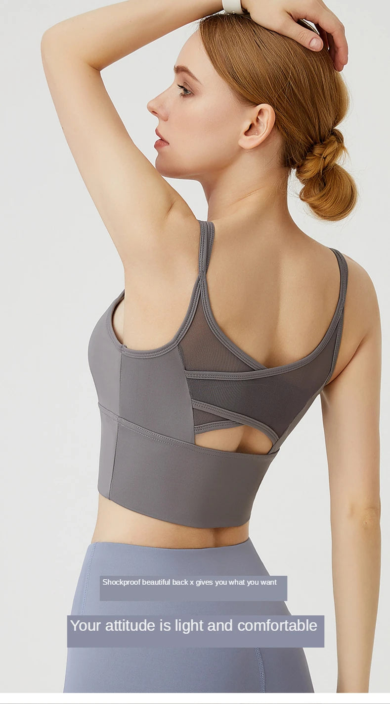 Sports Bra for Women Gym Shockproof Mesh Sports Quick-drying Bra Running Fitness Yoga Women Training Sports Underwear
