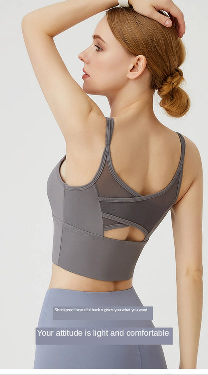 Sports Bra for Women Gym Shockproof Mesh Sports Quick-drying Bra Running Fitness Yoga Women Training Sports Underwear