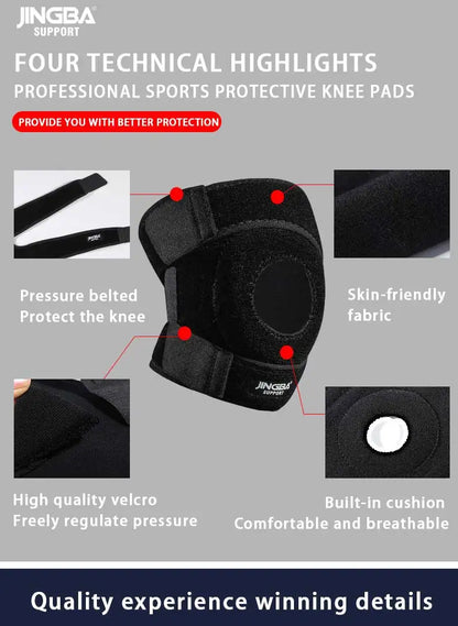 JINGBA SUPPORT 1 PCS Sports Fitness Knee Pads For Joints Protector Kneecap Adjustable Knee Pads Support Joelheira Drop Shipping