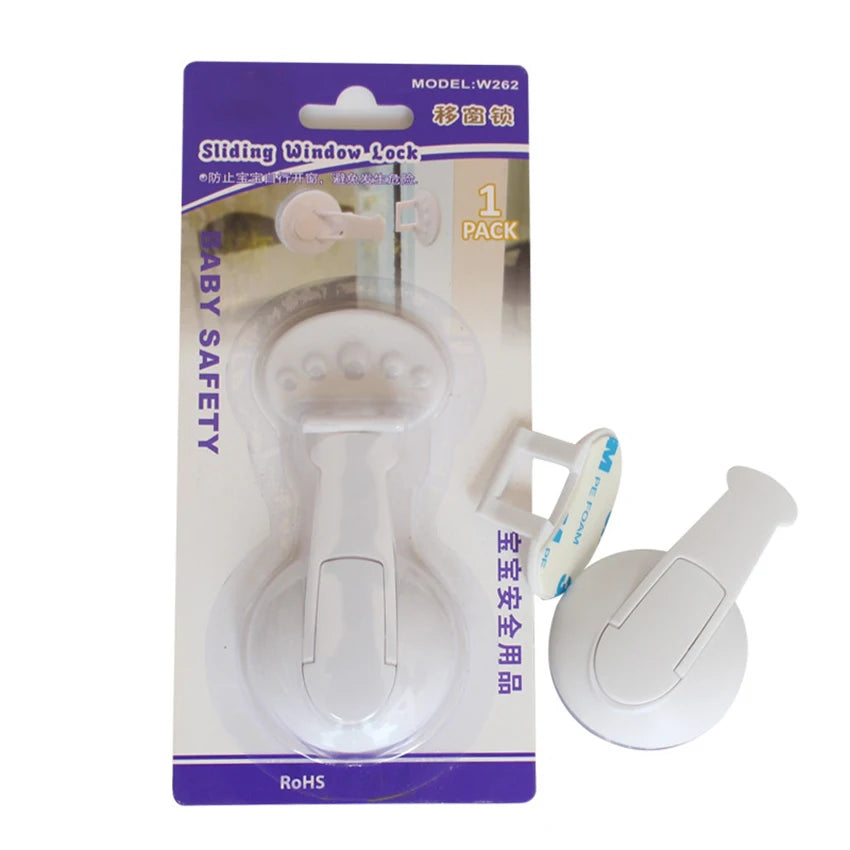 Sliding Door Lock Child Safety Baby Proof Sliding Window Lock with Strong Suction Cup for Glass Doors, Closets, Patio, Windows