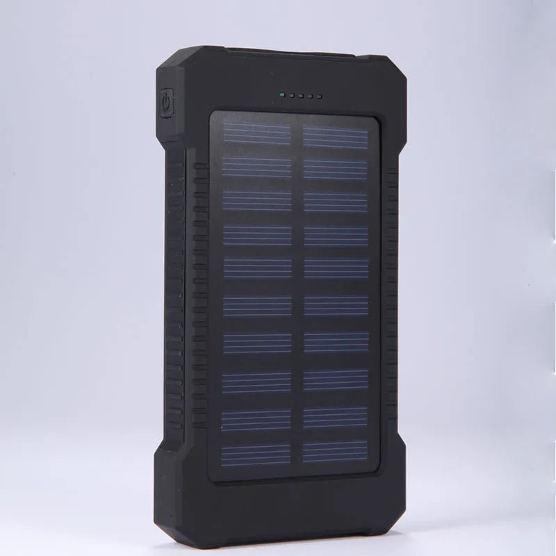 20000mAh Portable External Battery Solar Power Bank Double USB Fast Charging Powerbank Phone Charger For Smart Mobile Phone