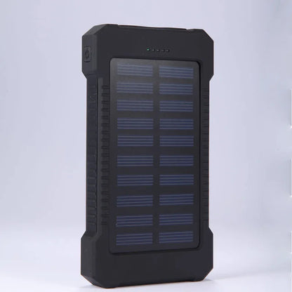 20000mAh Portable External Battery Solar Power Bank Double USB Fast Charging Powerbank Phone Charger For Smart Mobile Phone