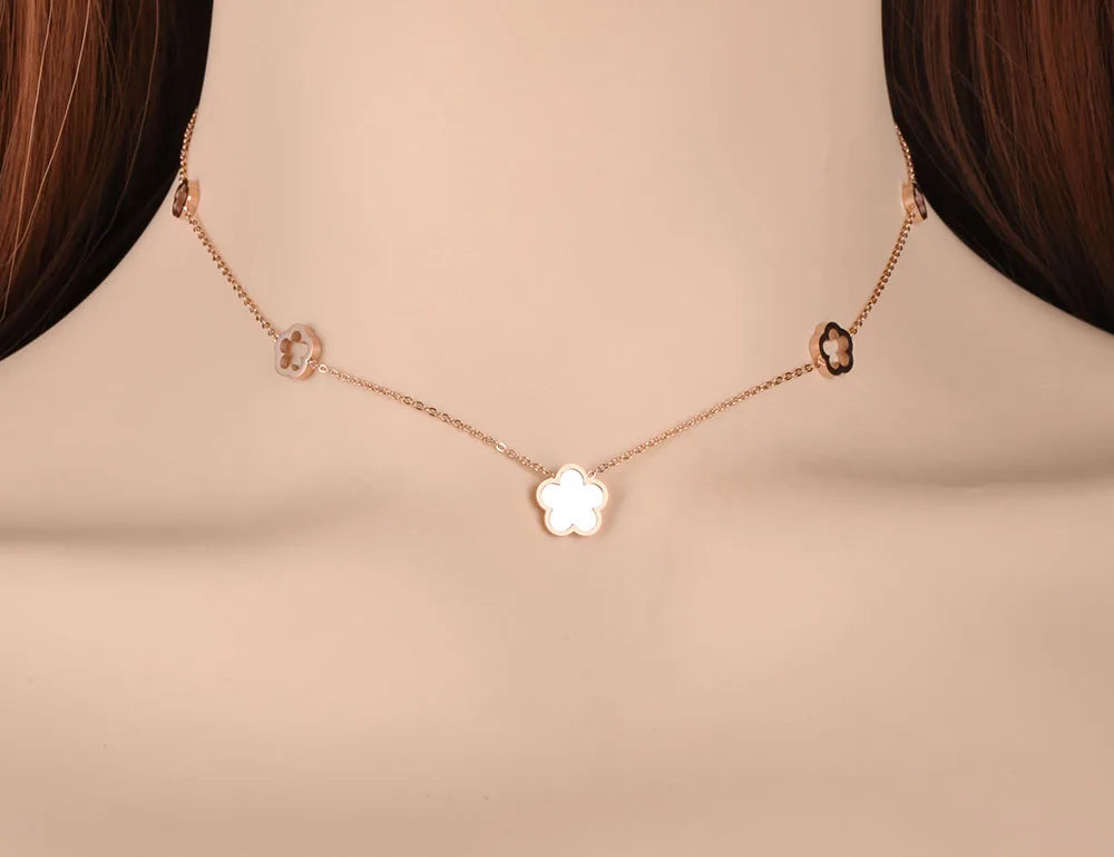 Trendy Stainless Steel White Shell Plum Flower Bohemia Party Earrings For Women Original Design Jewelry kolczyki